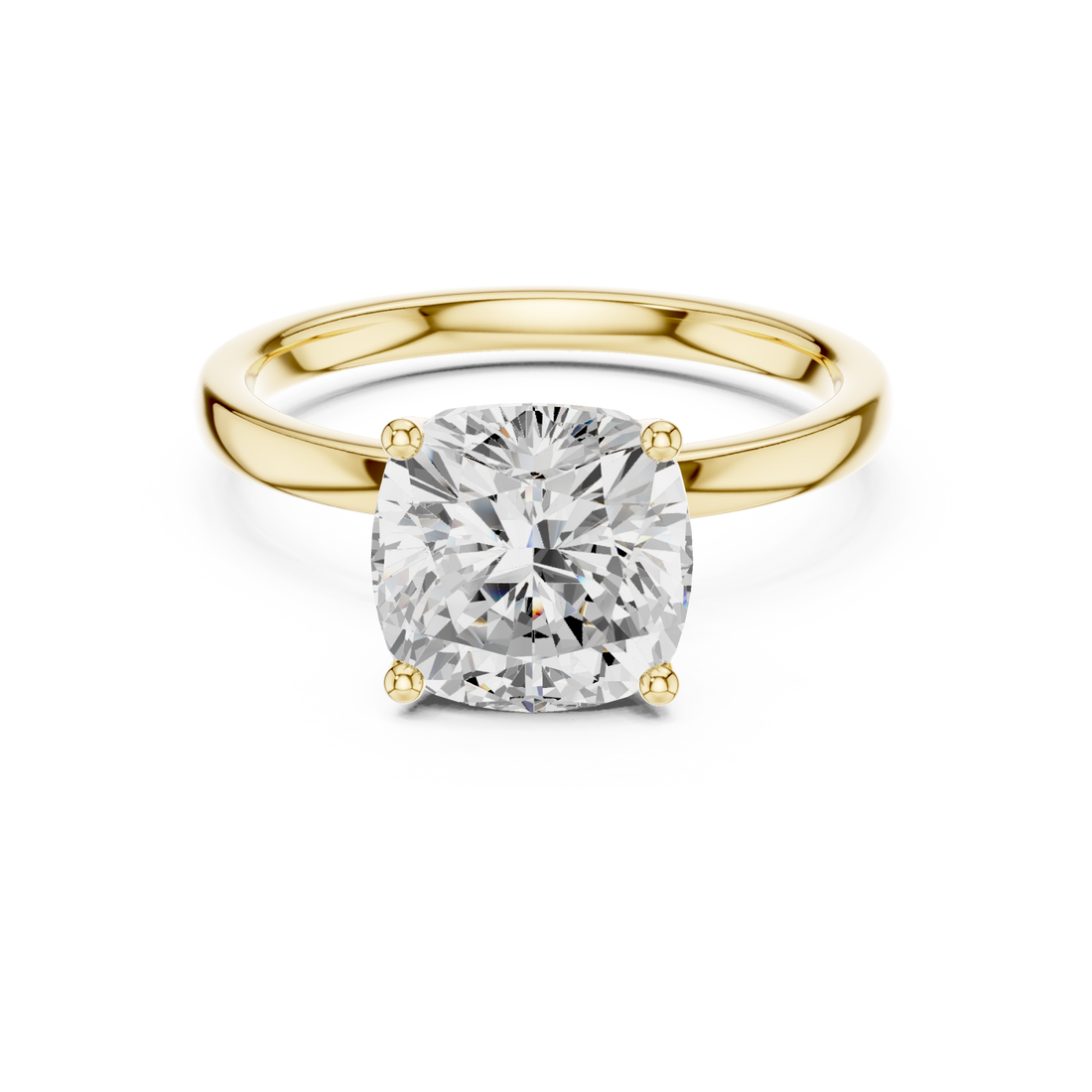  Gold Timeless Radiance Solitaire Ring Front View