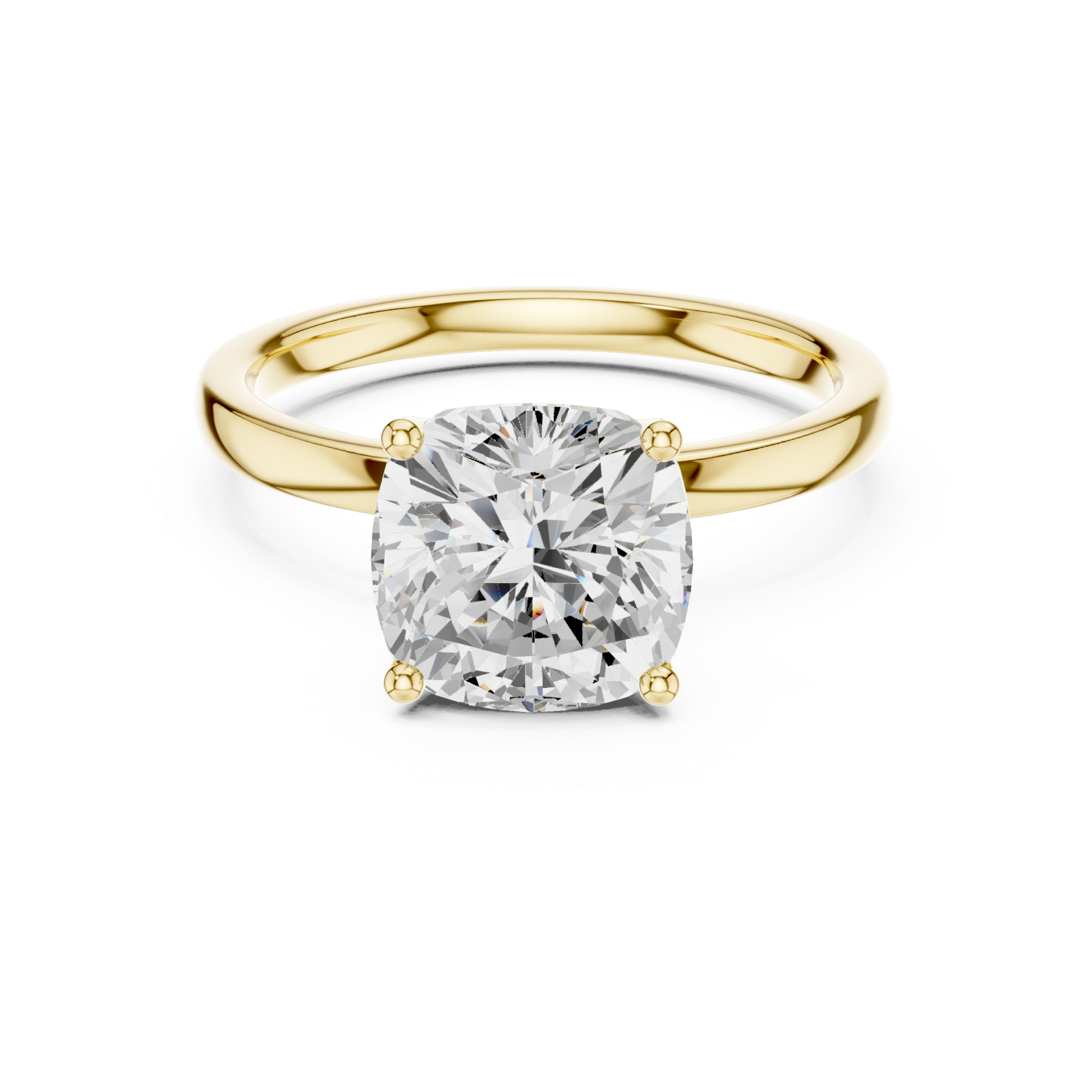  Gold Timeless Radiance Solitaire Ring Front View