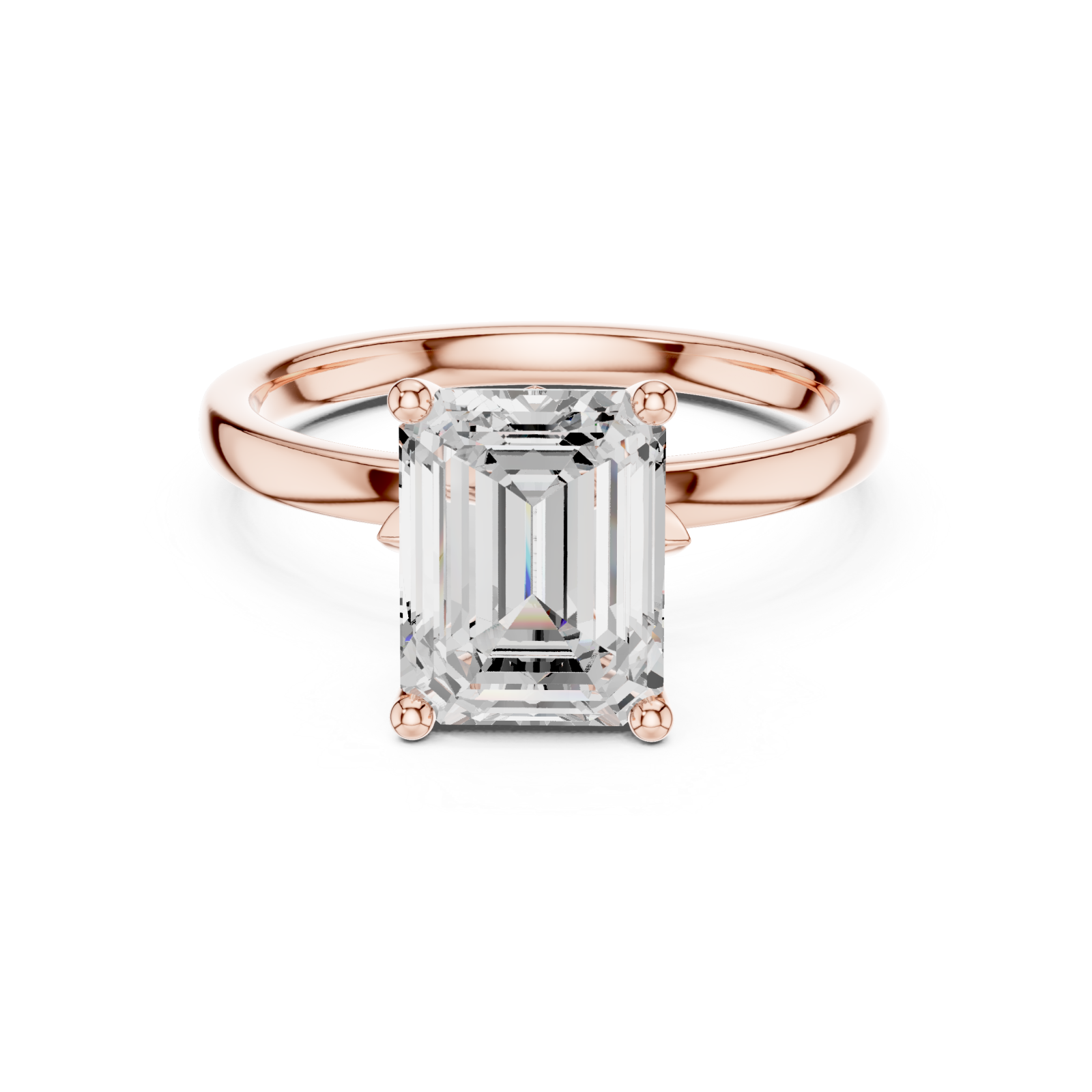  Rose Gold Celestial Radiance Ring Front View