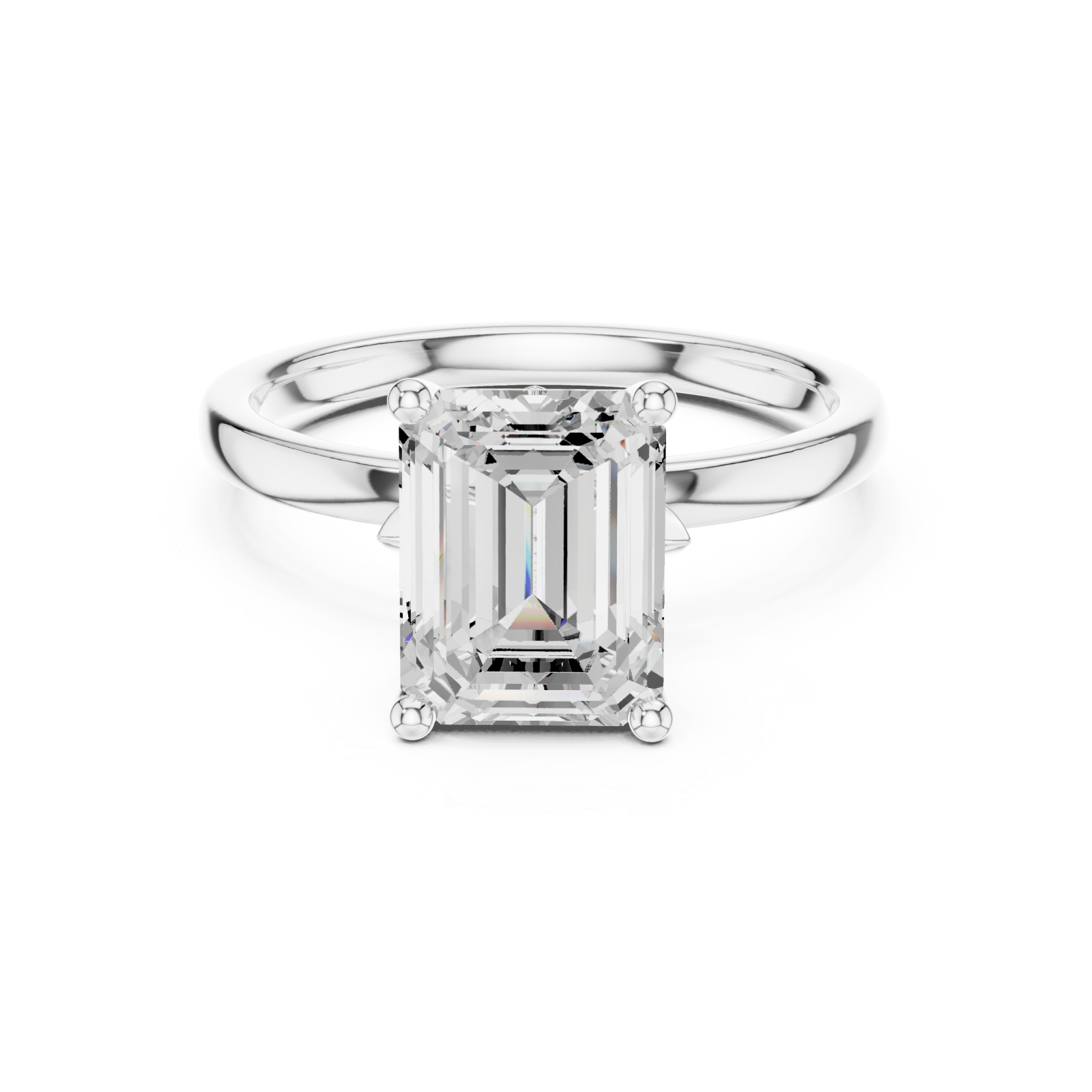  White Gold Celestial Radiance Ring Front View