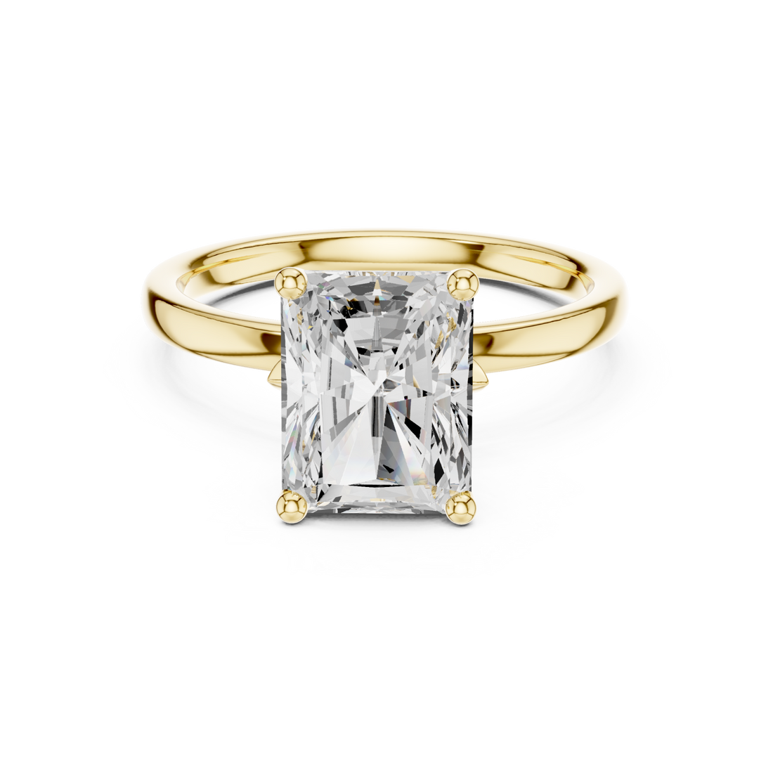  Gold Illume Radiant Solitaire Ring Front View