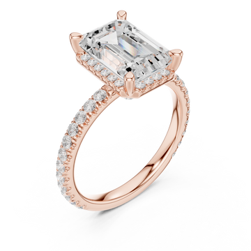  Rose Gold Lustrous Empress Solitaire Ring Right View
