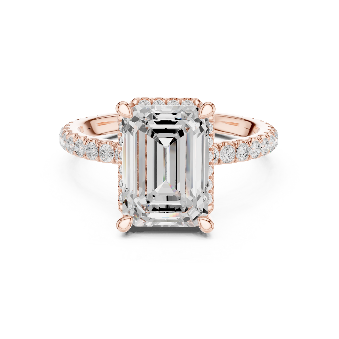 Rose Gold Lustrous Empress Solitaire Ring Right View