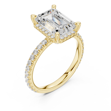Gold Lustrous Empress Solitaire Ring Right View