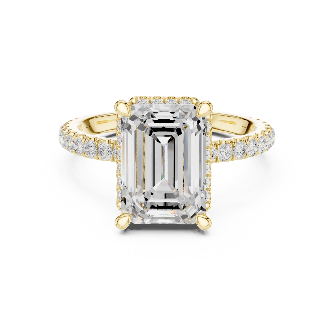 Gold Lustrous Empress Solitaire Ring Right View