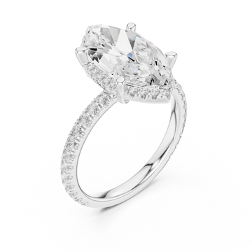  White Gold Celestial Marquise Statement Ring Right View