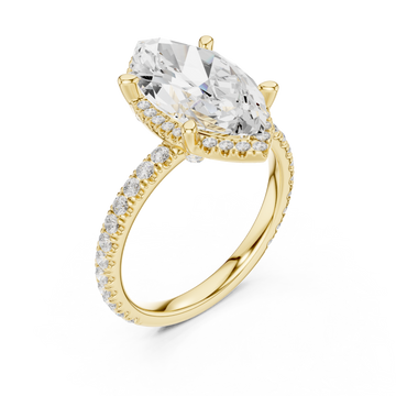Gold Celestial Marquise Statement Ring Right View