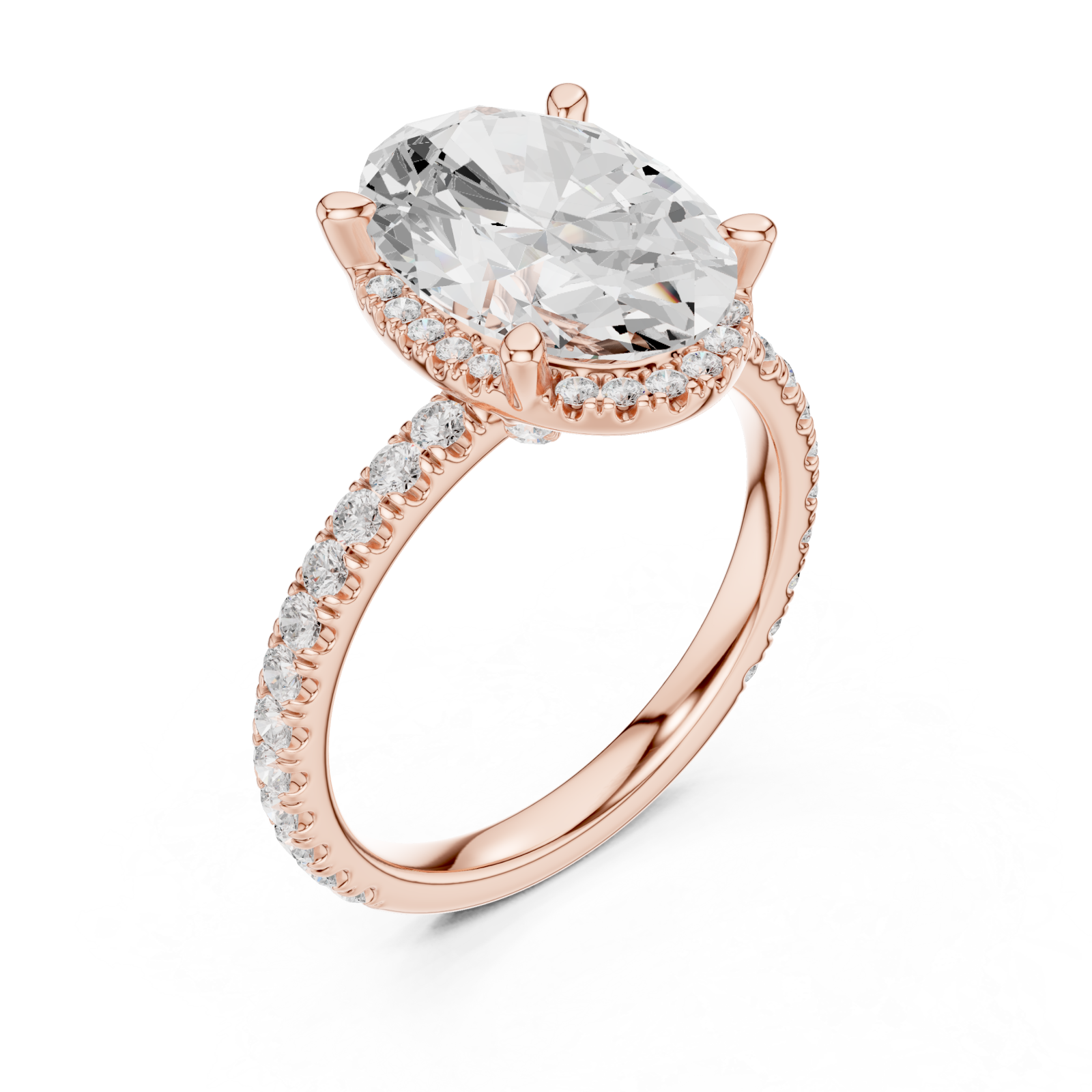  Rose Gold Celestial Embrace Marquise Ring Right View