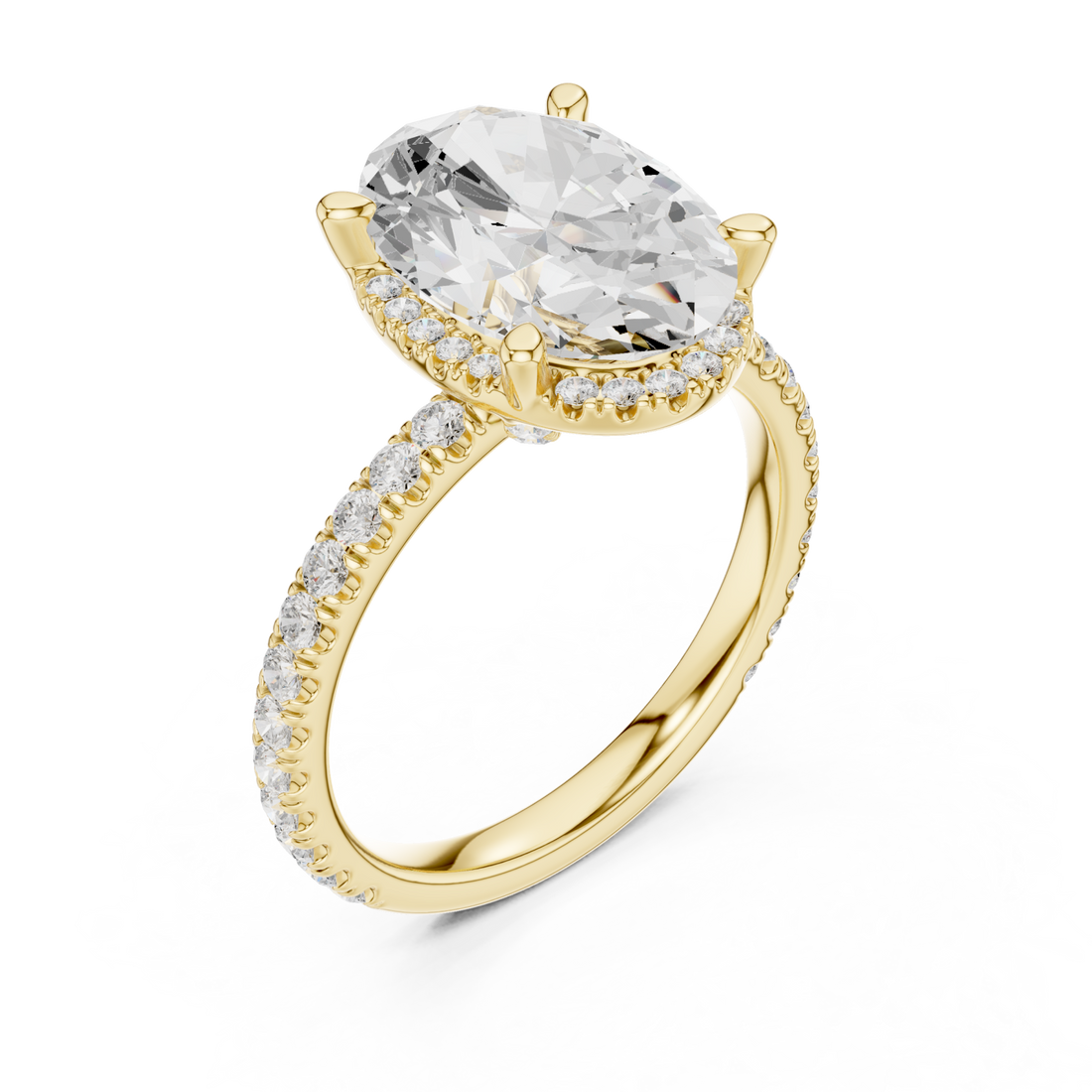 Gold Celestial Embrace Marquise Ring Right View