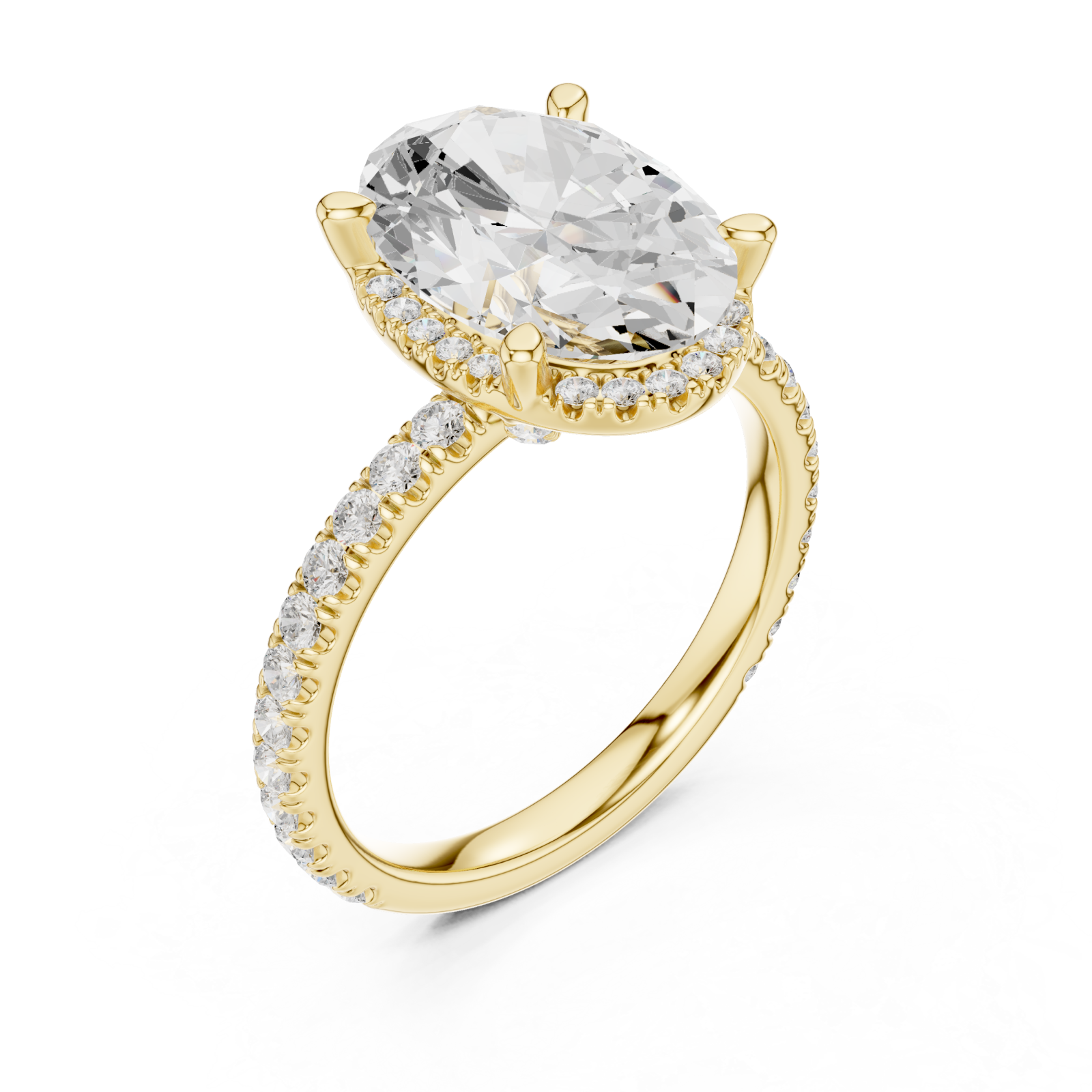 Gold Celestial Embrace Marquise Ring Right View
