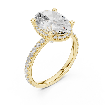 Gold Celestial Embrace Marquise Ring Right View