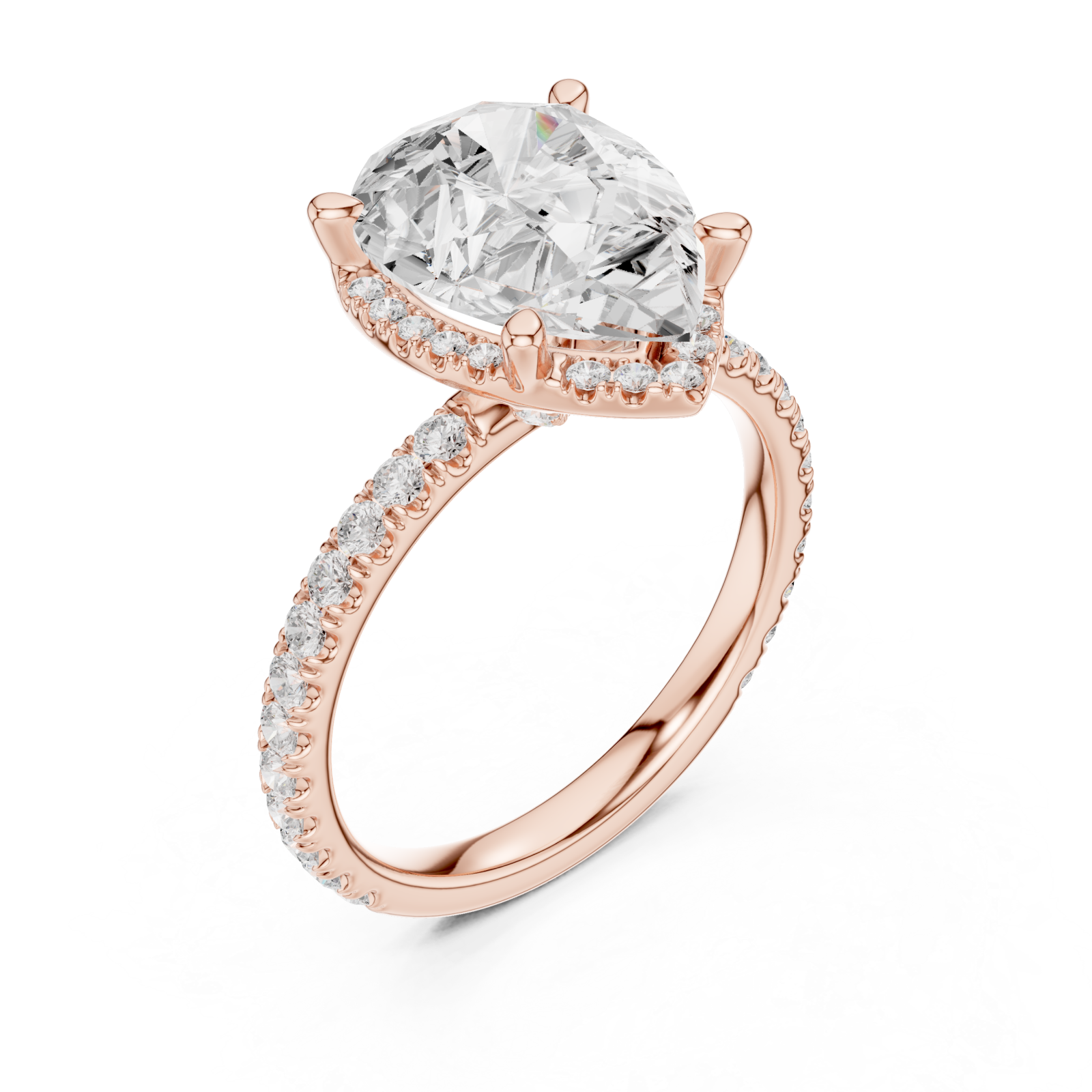  Rose Gold Heirloom Grace Halo Ring Right View