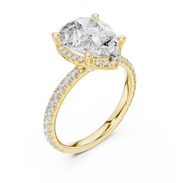 Gold Heirloom Grace Halo Ring Right View