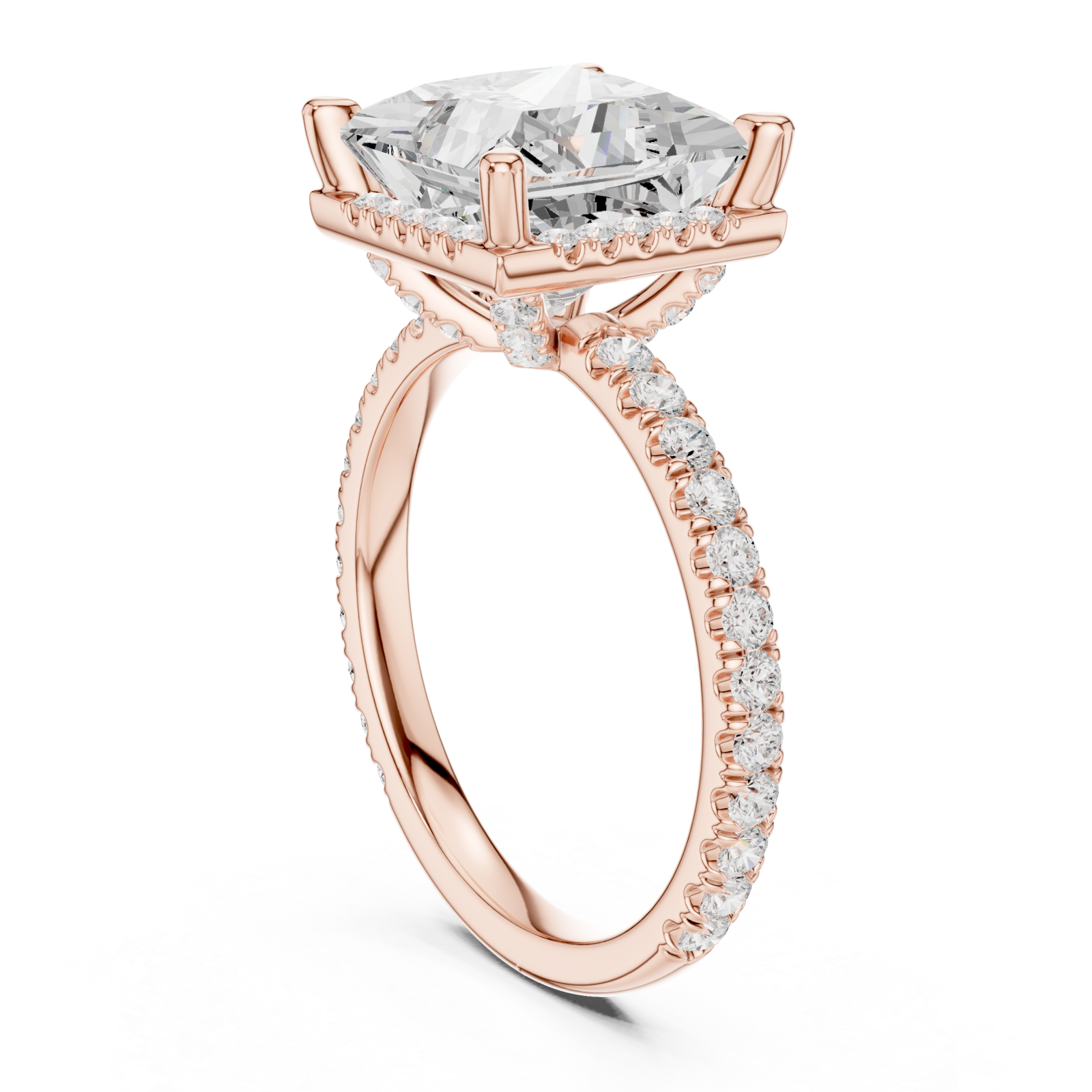  Rose Gold Celestial Aura Statement Ring Left View