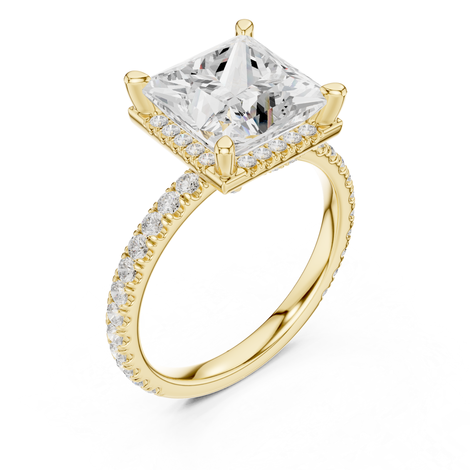 Gold Celestial Aura Statement Ring Right View