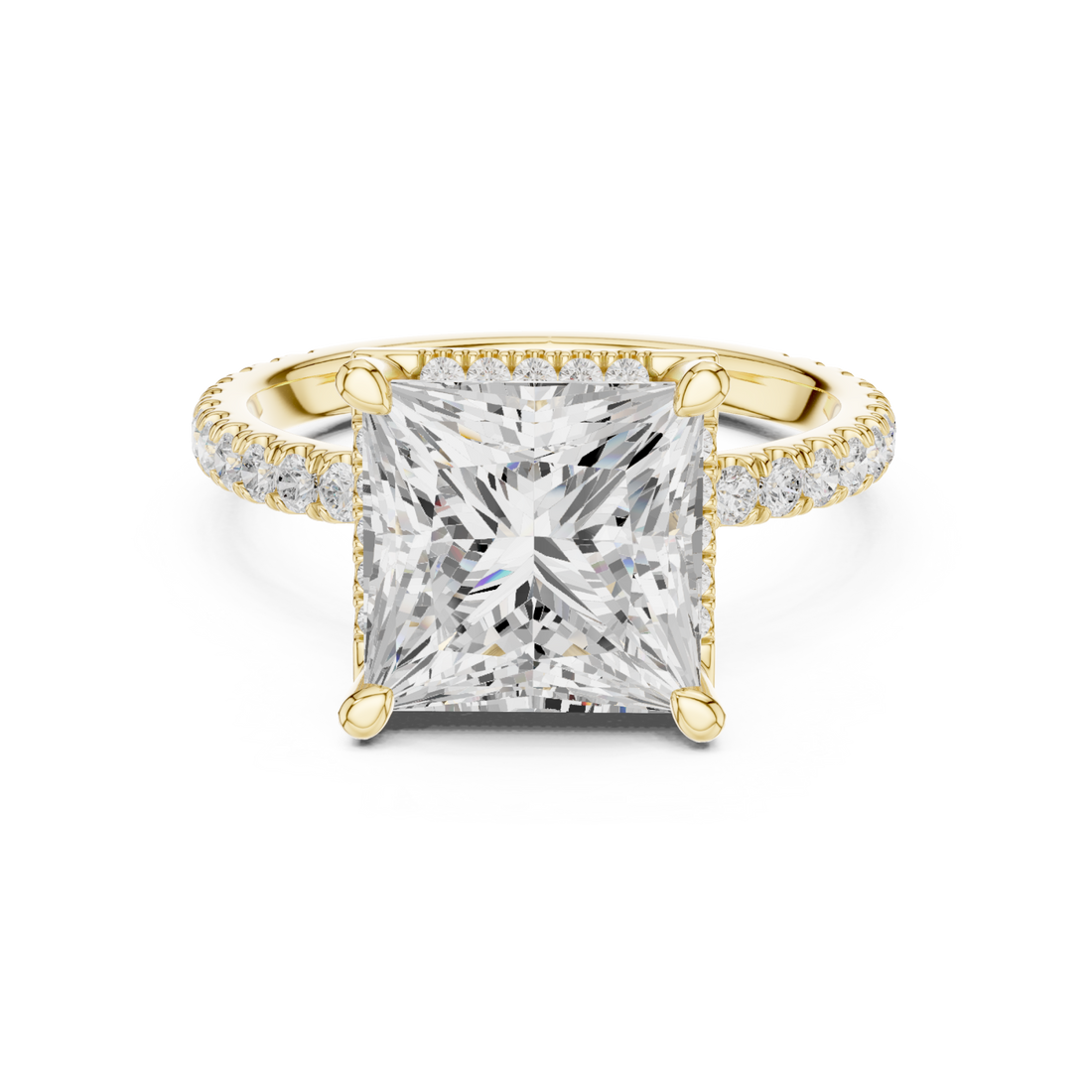 Gold Celestial Aura Statement Ring Right View