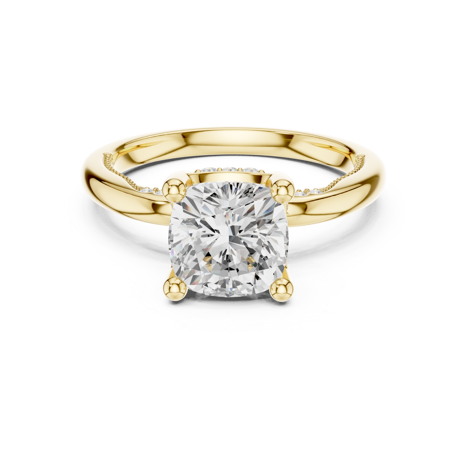  Gold Embrace Halo Touch Ring Front View