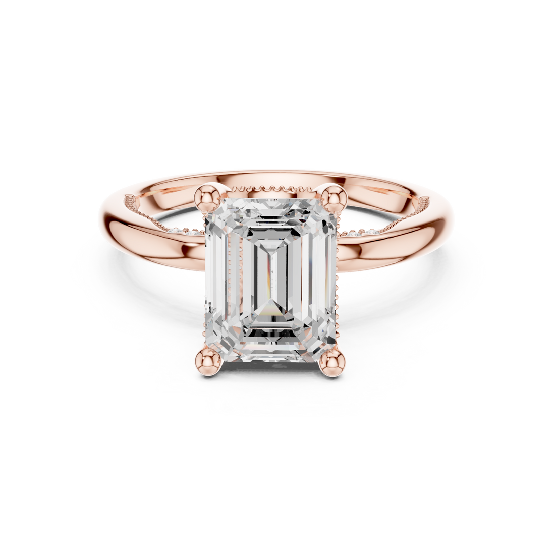  Rose Gold Château Elevé Solitaire Ring Right View