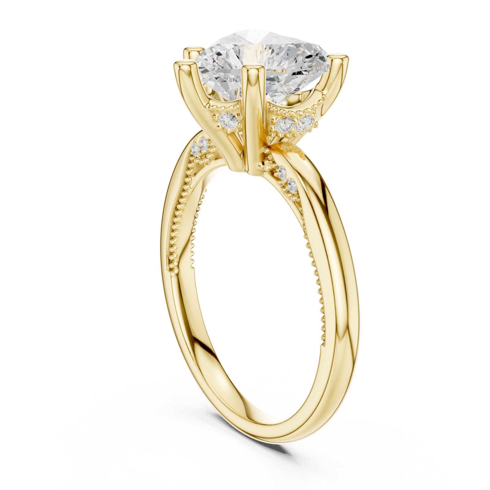  Gold Celestial Heart Elegance Ring Left View