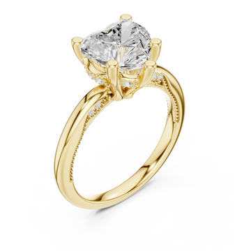 Gold Celestial Heart Elegance Ring Right View
