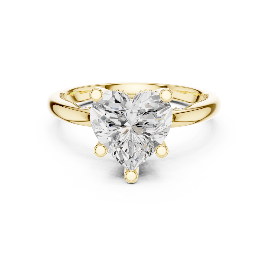 Gold Celestial Heart Elegance Ring Right View