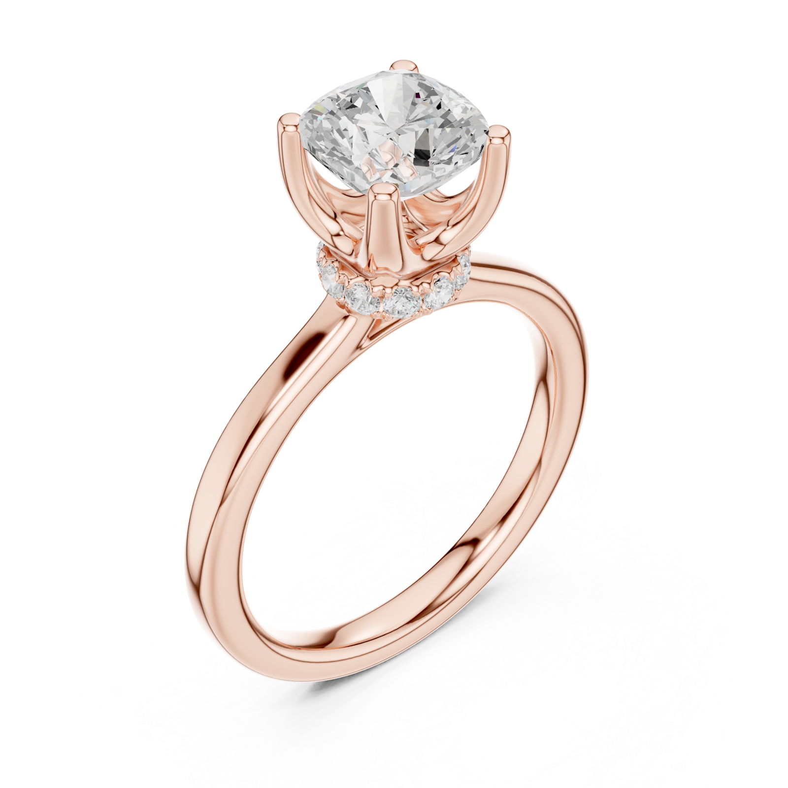  Rose Gold Luna Blossom Embrace Band Ring Right View