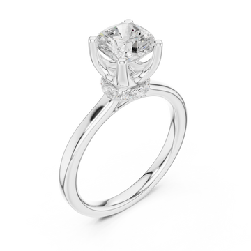  White Gold Luna Blossom Embrace Band Ring Right View