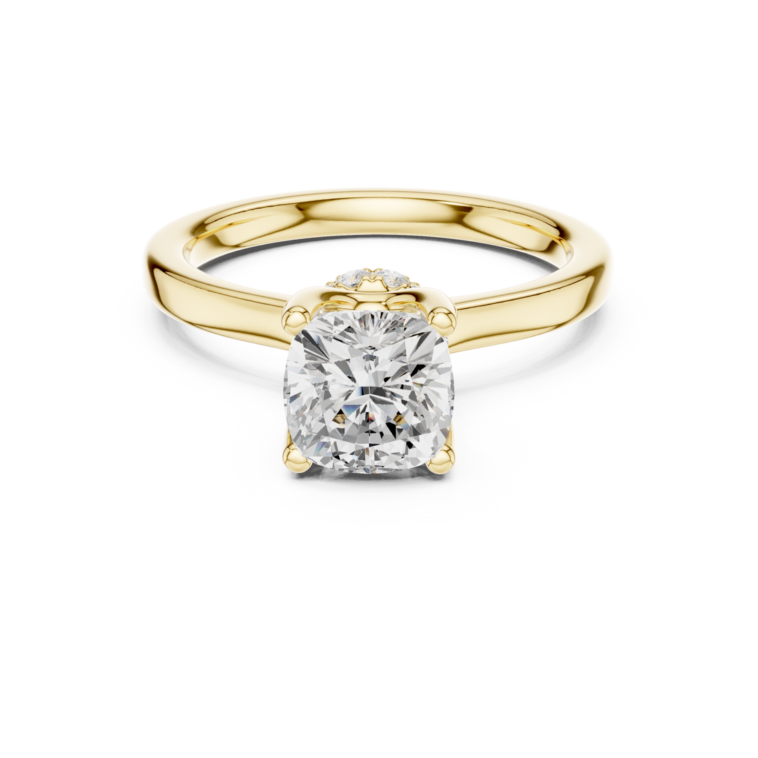 Gold Luna Blossom Embrace Band Ring Right View