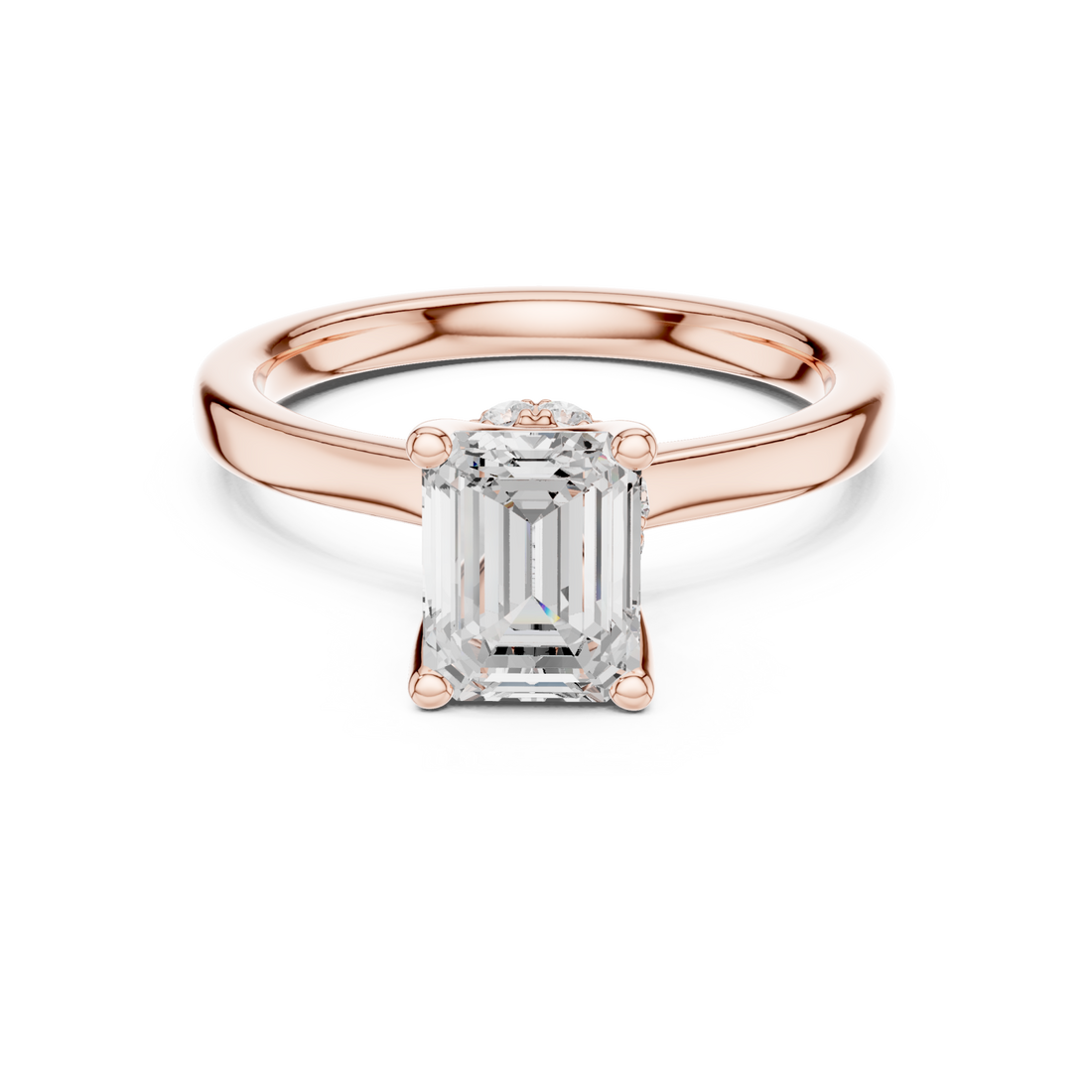  Rose Gold Lustrous Grace Solitaire Ring Right View