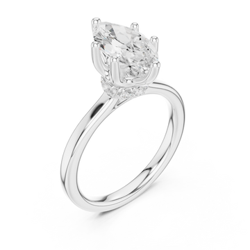  White Gold Luminous Marquise Elegance Ring Right View