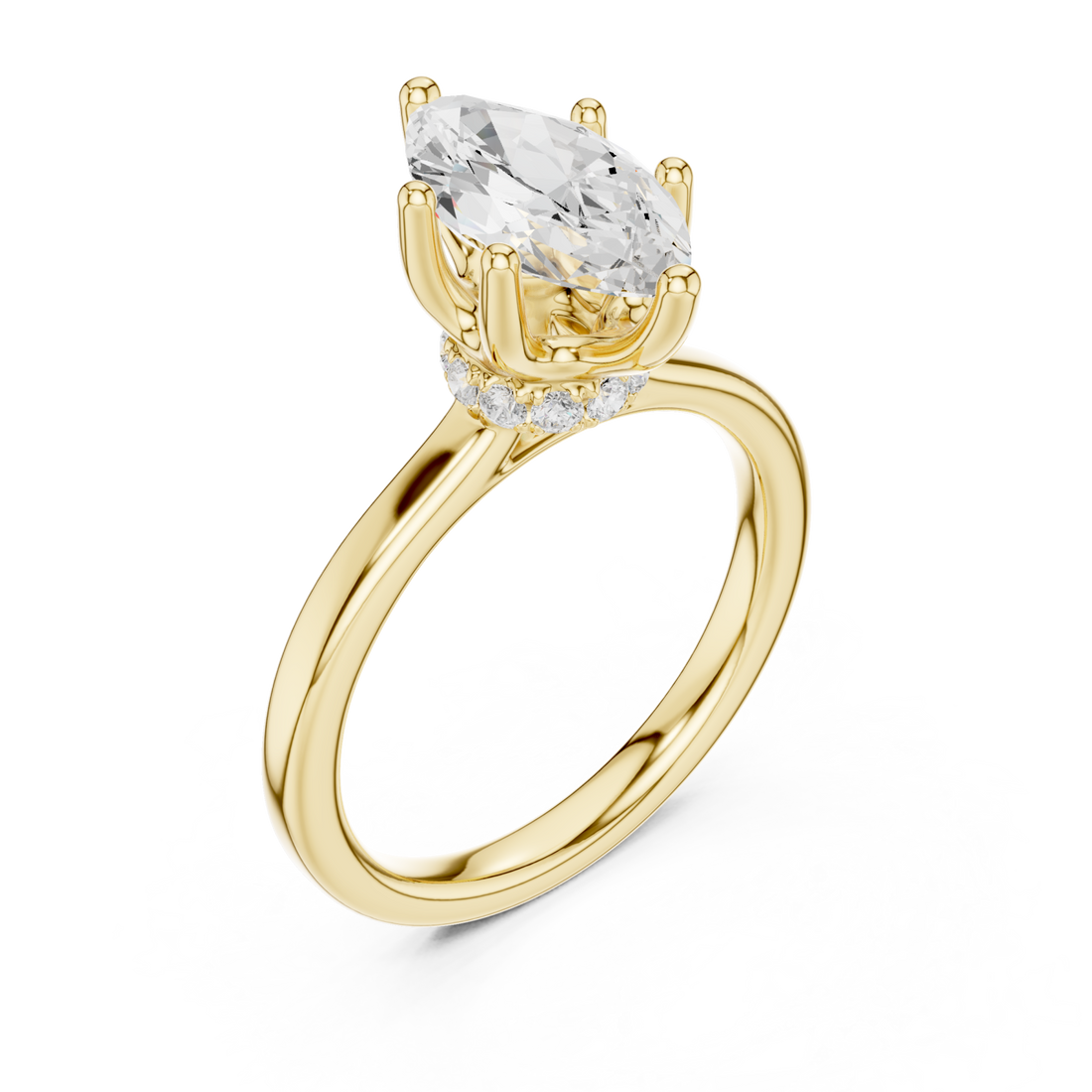 Gold Luminous Marquise Elegance Ring Right View