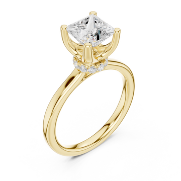 Gold Celestial Promise Solitaire Band Ring Right View