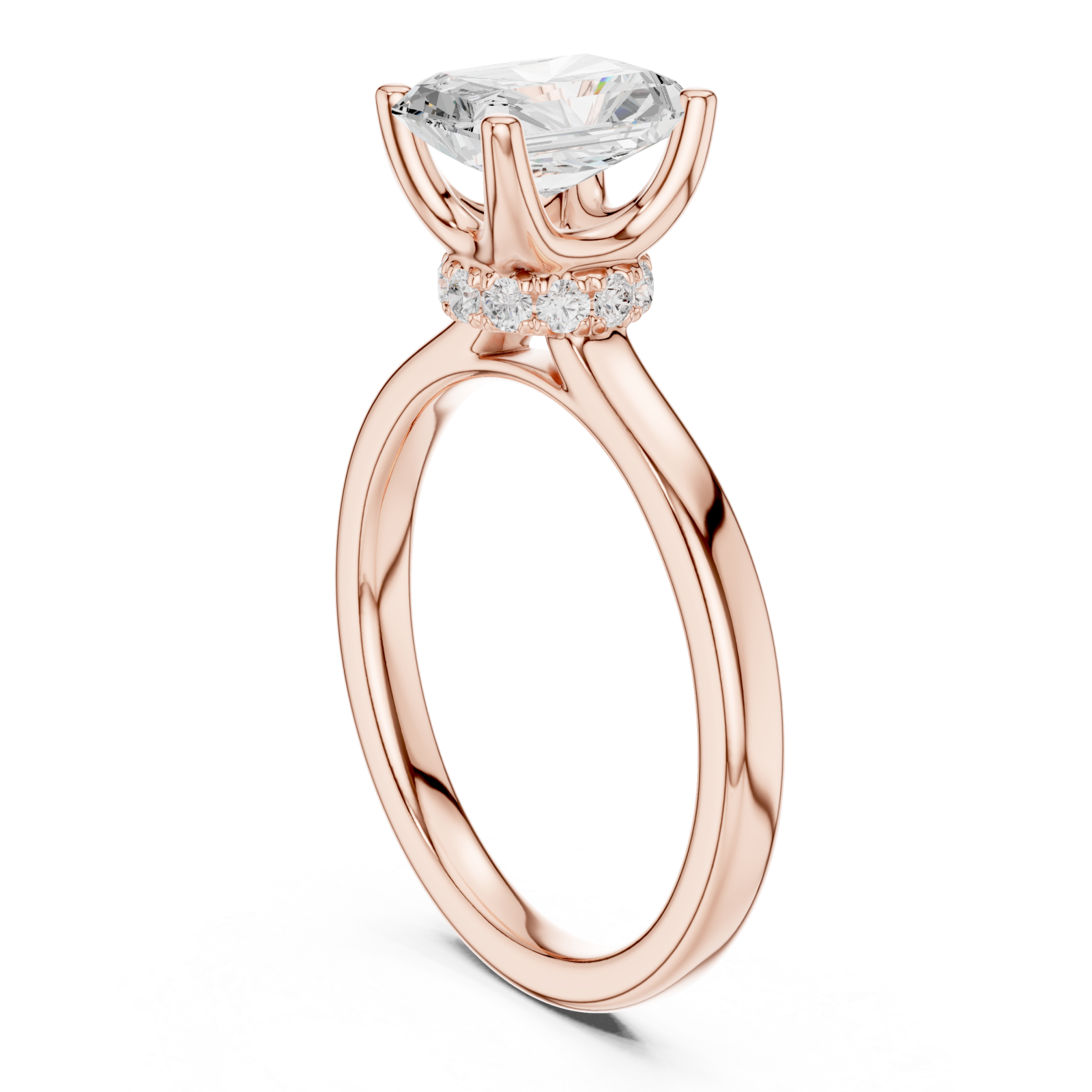  Rose Gold Radiant Embrace Ring Left View