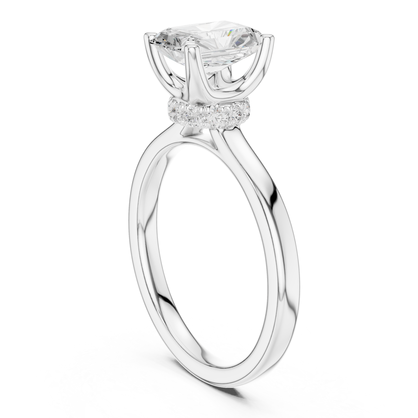  White Gold Radiant Embrace Ring Left View