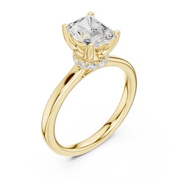 Gold Radiant Embrace Ring Right View
