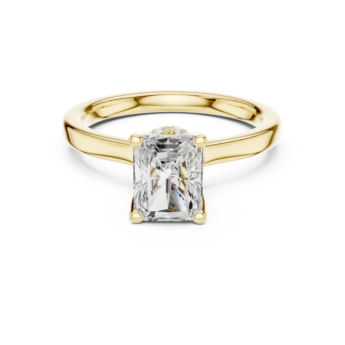 Gold Radiant Embrace Ring Right View