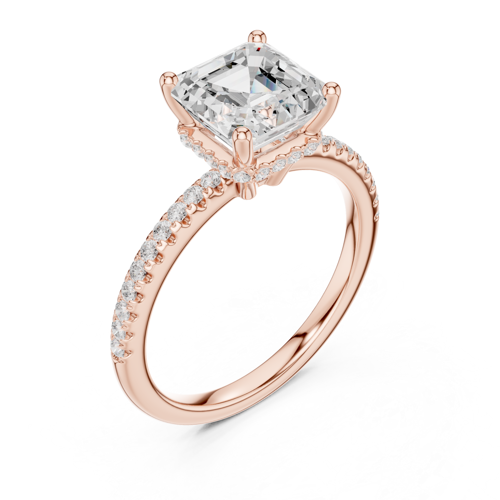 Rose Gold Grand Illume Solitaire Ring Right View