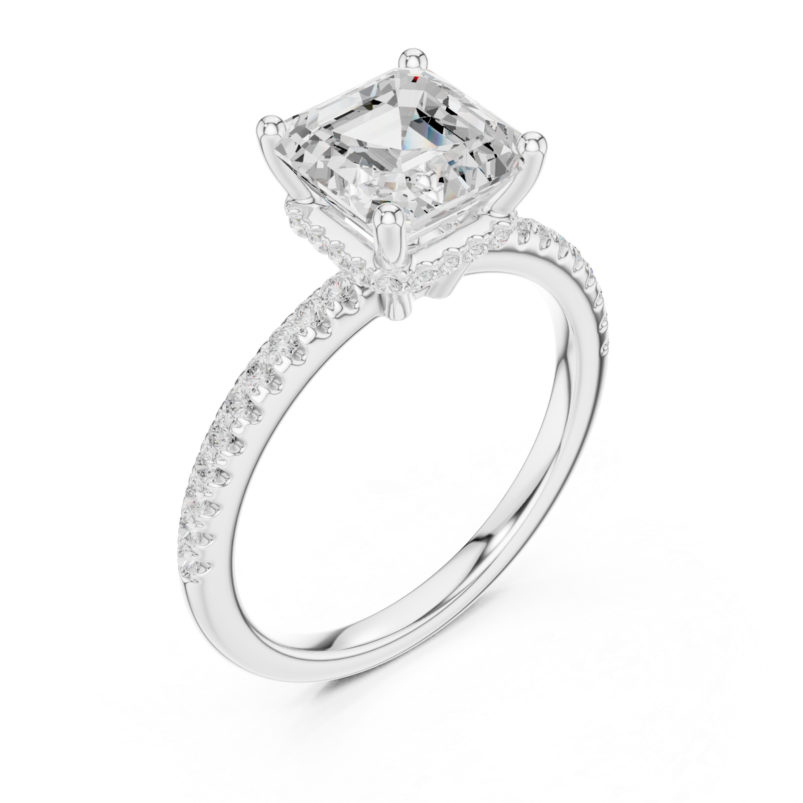  White Gold Grand Illume Solitaire Ring Right View