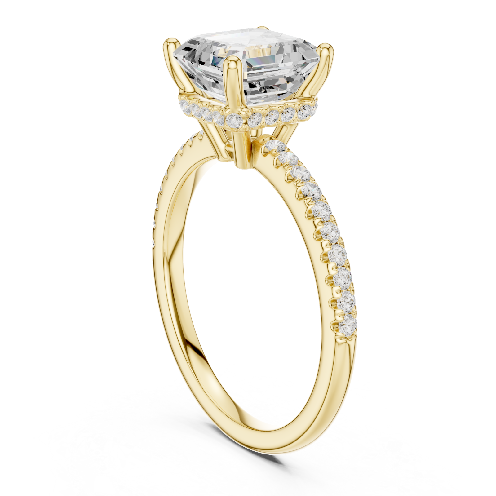  Gold Grand Illume Solitaire Ring Left View