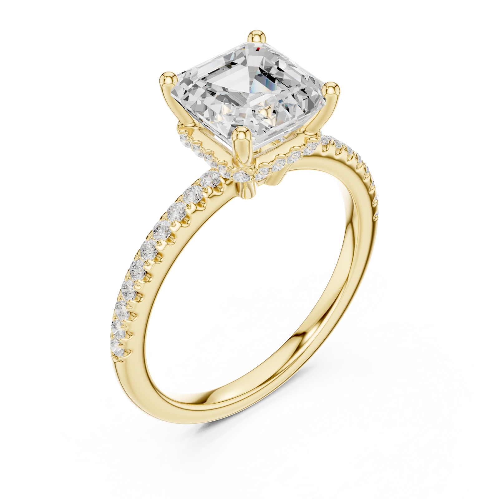 Gold Grand Illume Solitaire Ring Right View
