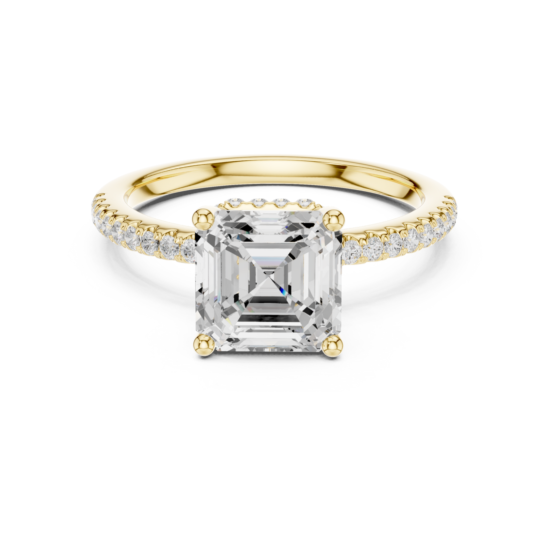 Gold Grand Illume Solitaire Ring Right View