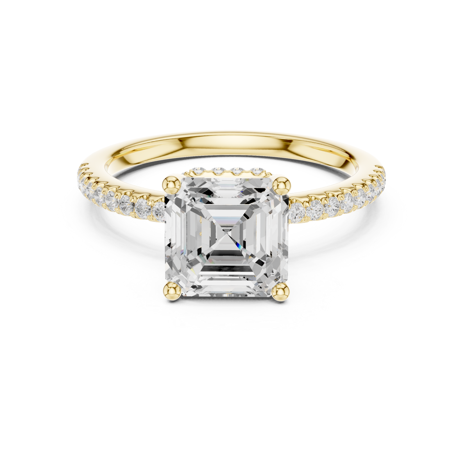  Gold Grand Illume Solitaire Ring Front View