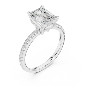  White Gold Luminous Aura Solitaire Band Right View