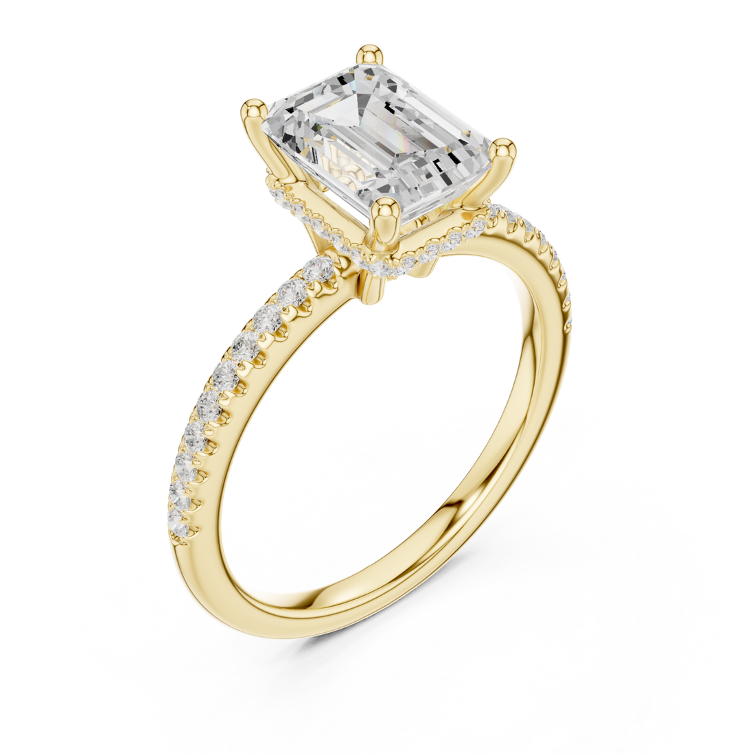 Gold Luminous Aura Solitaire Band Right View