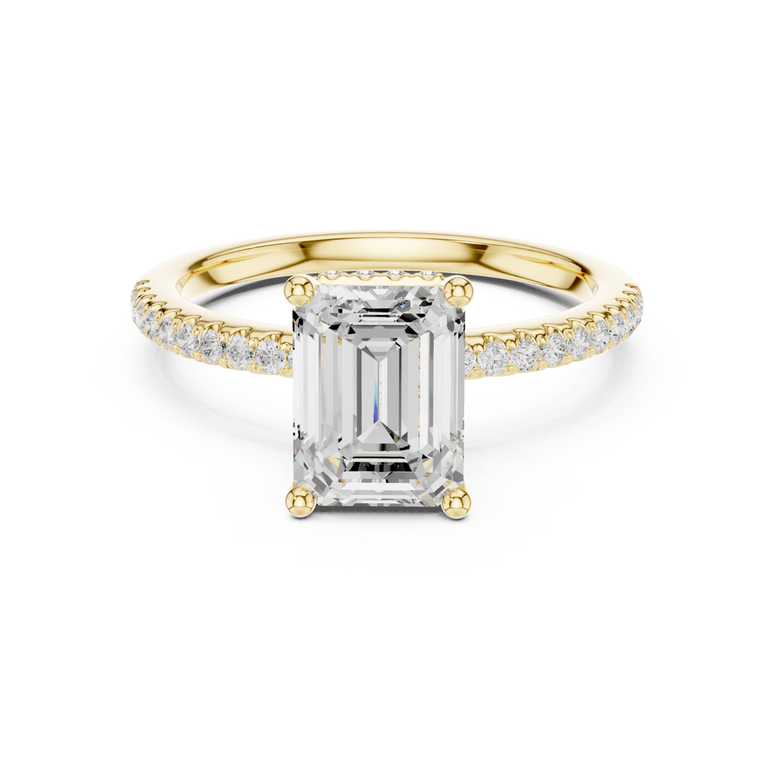Gold Luminous Aura Solitaire Band Right View