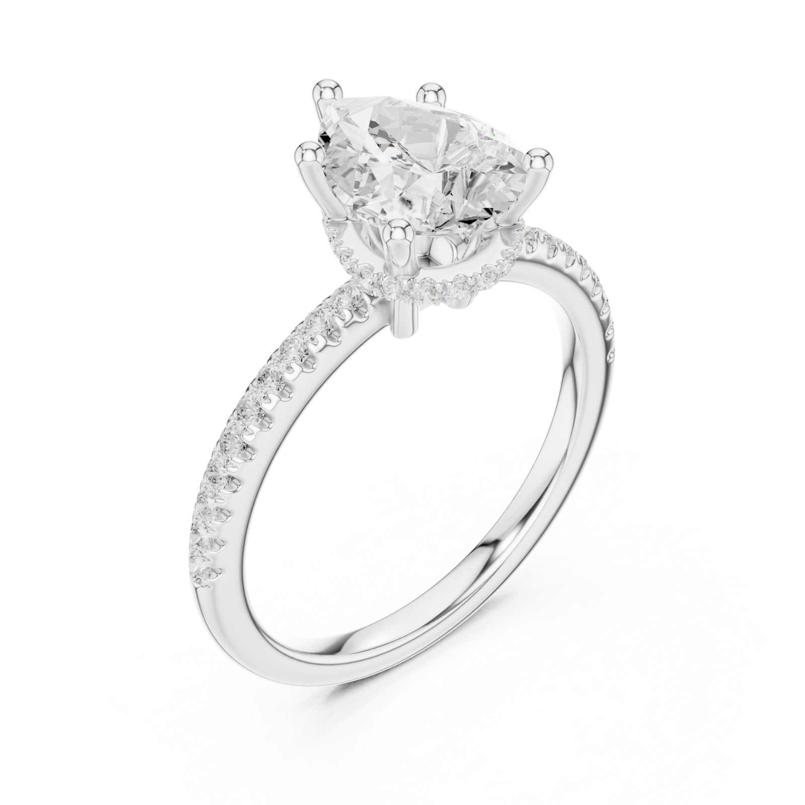  White Gold Harmonia Whisper Petite Solitaire Right View