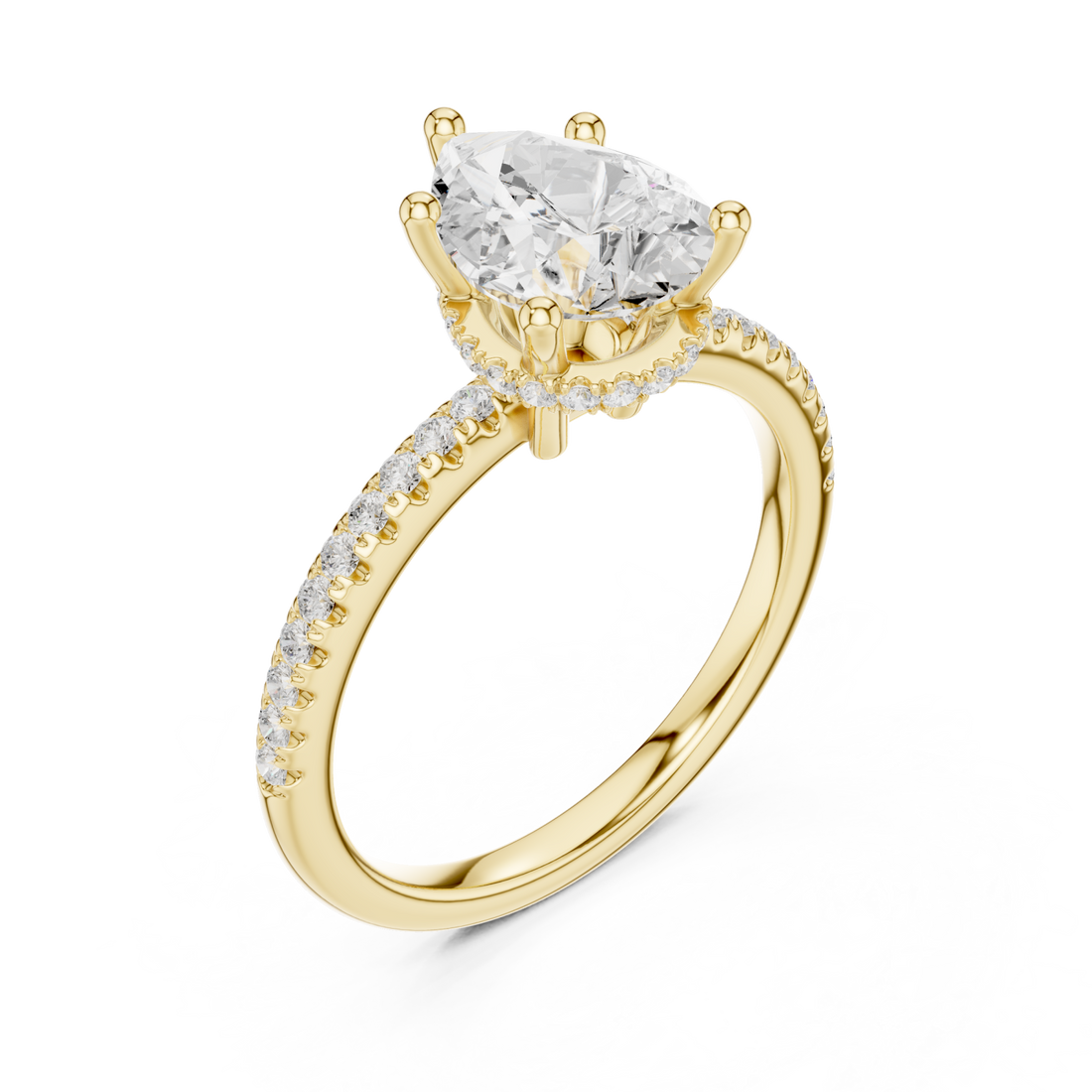 Gold Harmonia Whisper Petite Solitaire Right View
