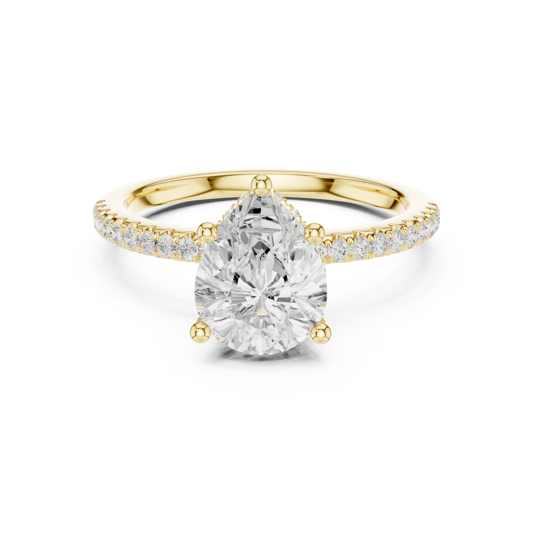 Gold Harmonia Whisper Petite Solitaire Right View