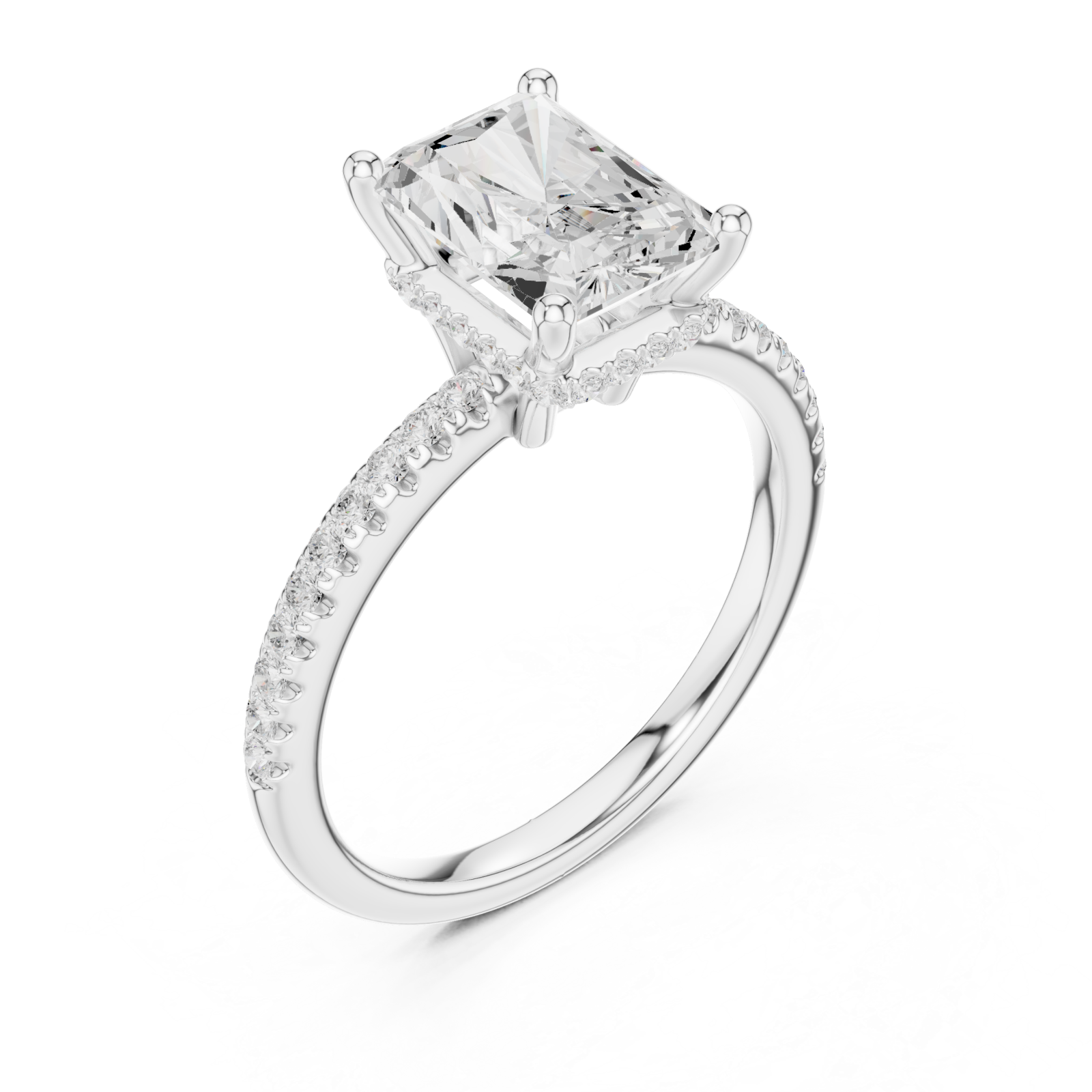  White Gold Eternal Grace Halo Band Ring Right View