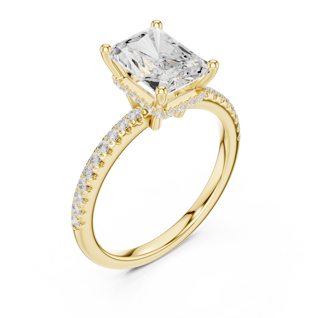 Gold Eternal Grace Halo Band Ring Right View